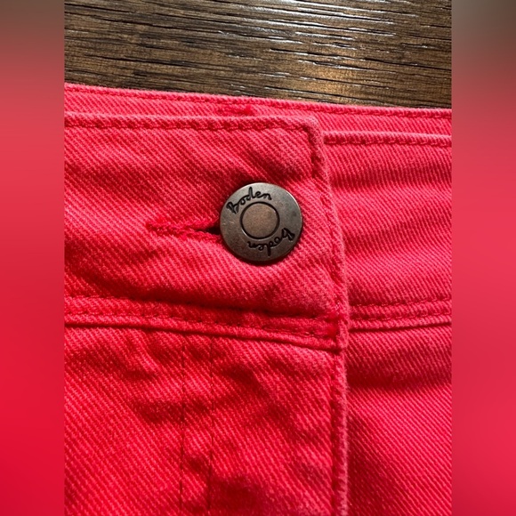BODEN Red Denim Women's Skirt- Size 10L - Picture 2 of 9